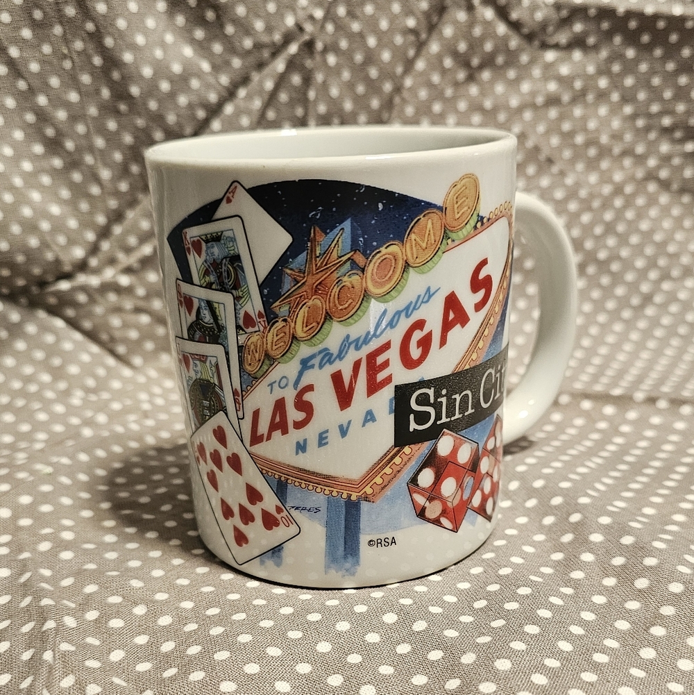 Las Vegas Sin City White Ceramic Coffee Mug